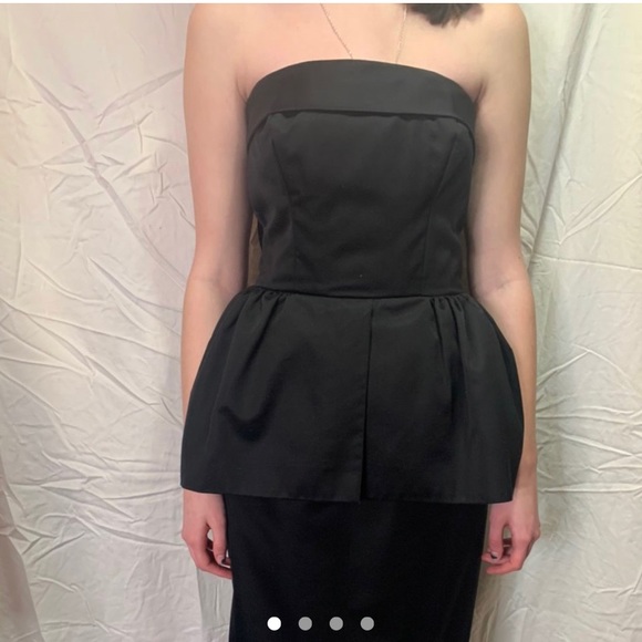 Vintage 1980s Victor Costa Black formal dress - Picture 1 of 4